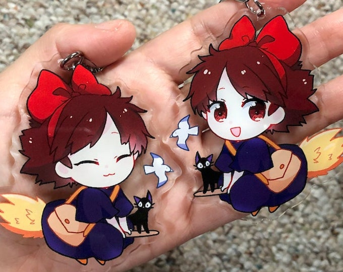 Kiki and jiji - doublesided keychain