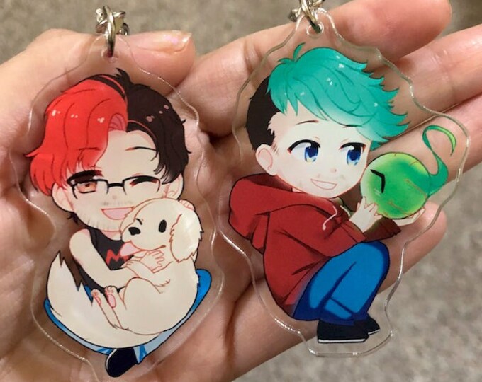 Markiplier and Jacksepticeye - Keychain Set let's play youtubers