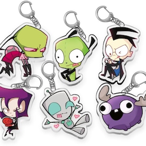 IZ charm keychains - Zim Dib Gaz GIR Minimoose