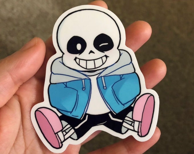 SANS UNDERTALE sticker - water proof, vinyl, sticker for laptop, waterbottles, cars