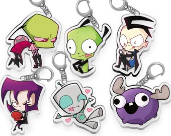 IZ charm keychains - Zim Dib Gaz GIR Minimoose