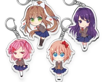 Doki Doki Literature Club+ charm keychains - Monika Sayori Yuri Natsuki