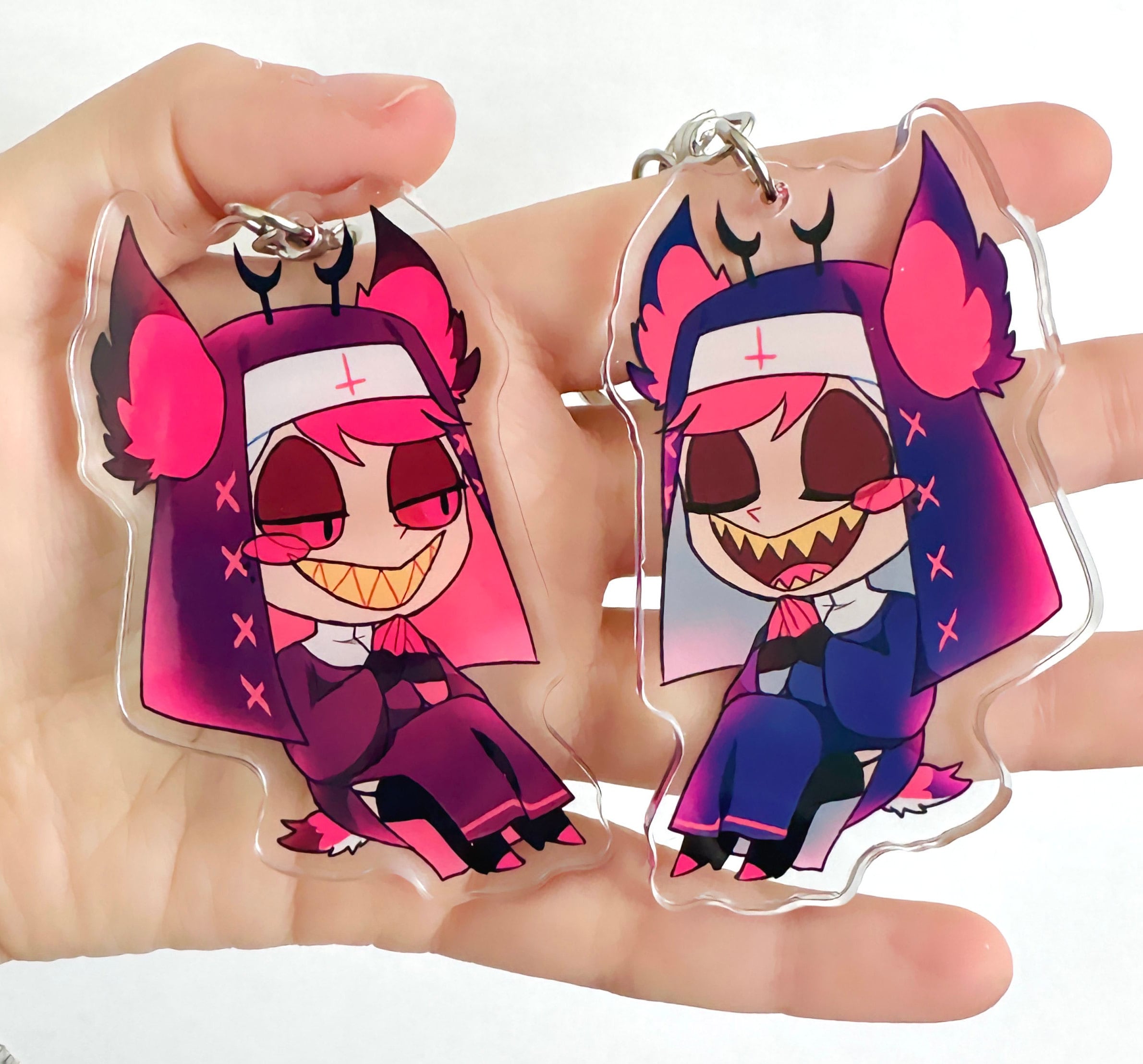 Nun Alastor - Hazbin Hotel Keychain - Cute Chibi Alastor
