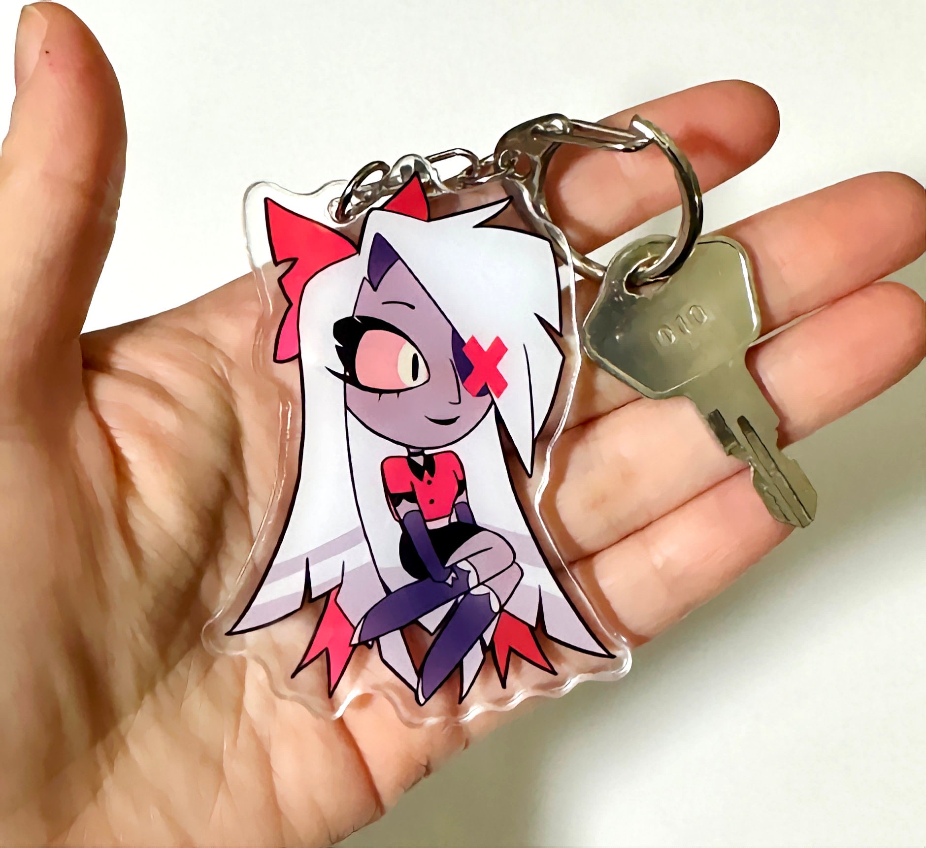 Vaggie - Hazbin Hotel Keychain - cute chibi Vaggie charm