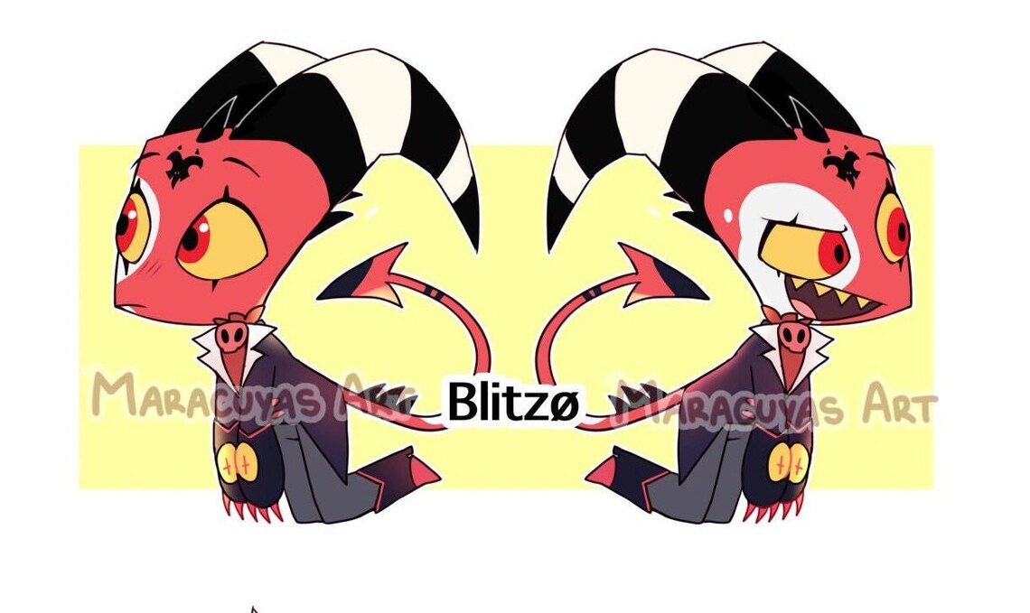 Blitz Helluva Boss Keychains - Cute Chibi Blitz - Etsy
