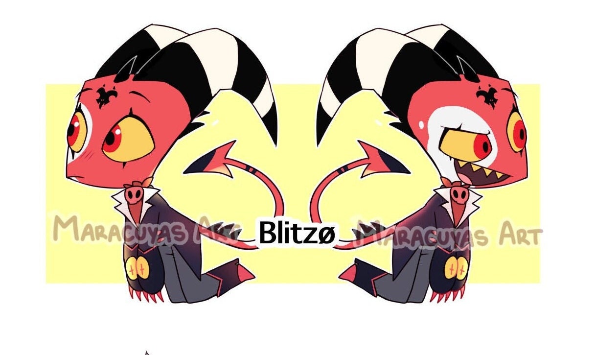 Blitz Helluva Boss Keychains - Cute Chibi Blitz - Etsy