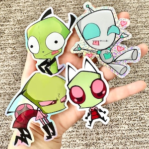 PREORDER- Invader Zim sticker - GIR, Zim stickers