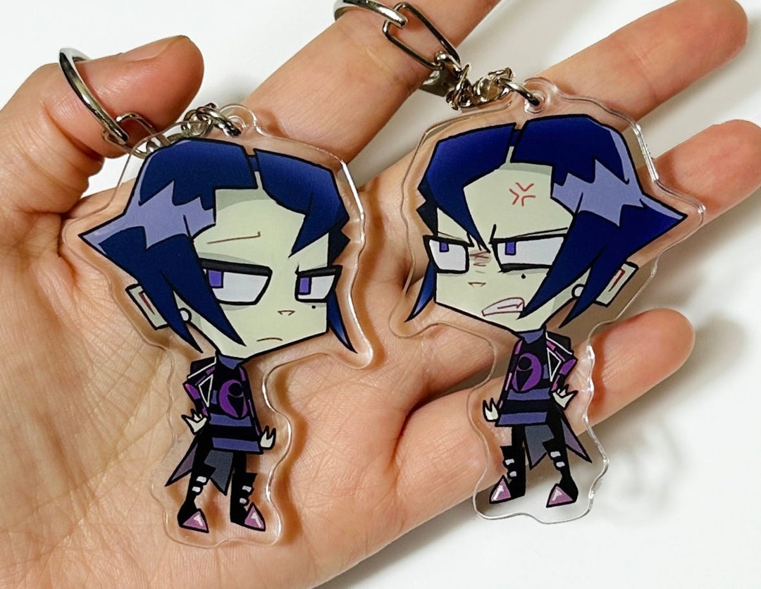 Invader Tak - Keychain Invader Zim - Etsy