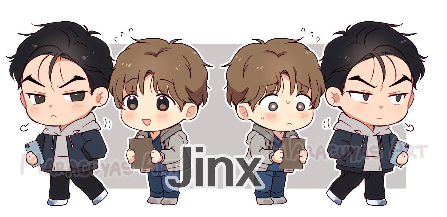 Jinx BL Keychains - Kim Dan, Joo Jaekyung, Boy Love Manhwa, Manga
