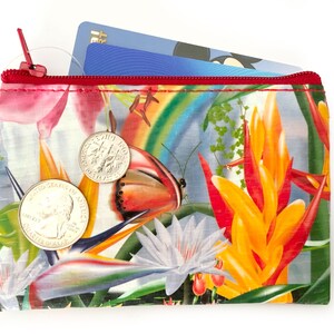 Rainbow Butterfly - Recyclable Coin Purse Wild life Lightweight Change Purses Travel style cash cards multi-purpose