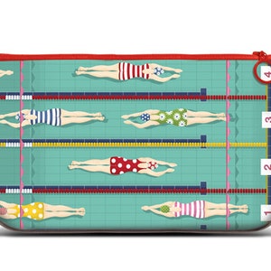 Swimmer - Medium Zipper Pouch,stationery, pencil bag,travel size,museum shop, art supply,iphone case,vintage,padding phone case