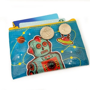 UFO - Recyclable Small Pouches Hold  Credit card and ID card Lightweight (only 2oz) for travel size, multi-purpose