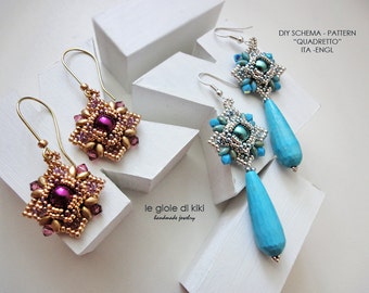 Wzór kolczyków „Quadretto” DIY