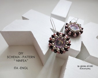 DIY "Ninfea" module diagram for earrings and ring