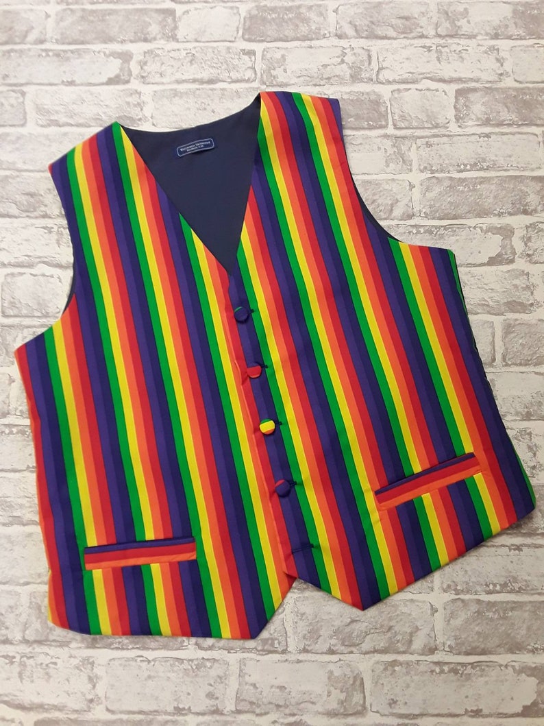 rainbow striped vest top