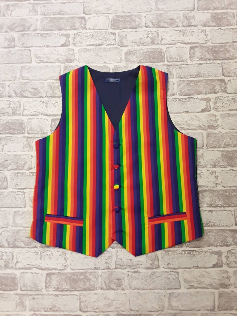 rainbow striped vest top