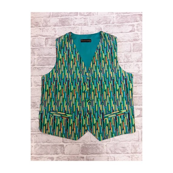 Mens teal waistcoat cheap