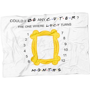 CQNET Friends Baby Monthly Fleece Milestone Growth Blanket, Could I be Any  Cuter? Friends Frame Newborn Baby Milestone Blanket, Pivot Age Blanket Baby  Present Friends Theme TV Show Merchandise Large: Buy Online