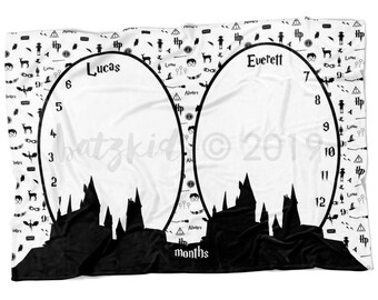 harry potter milestone blanket