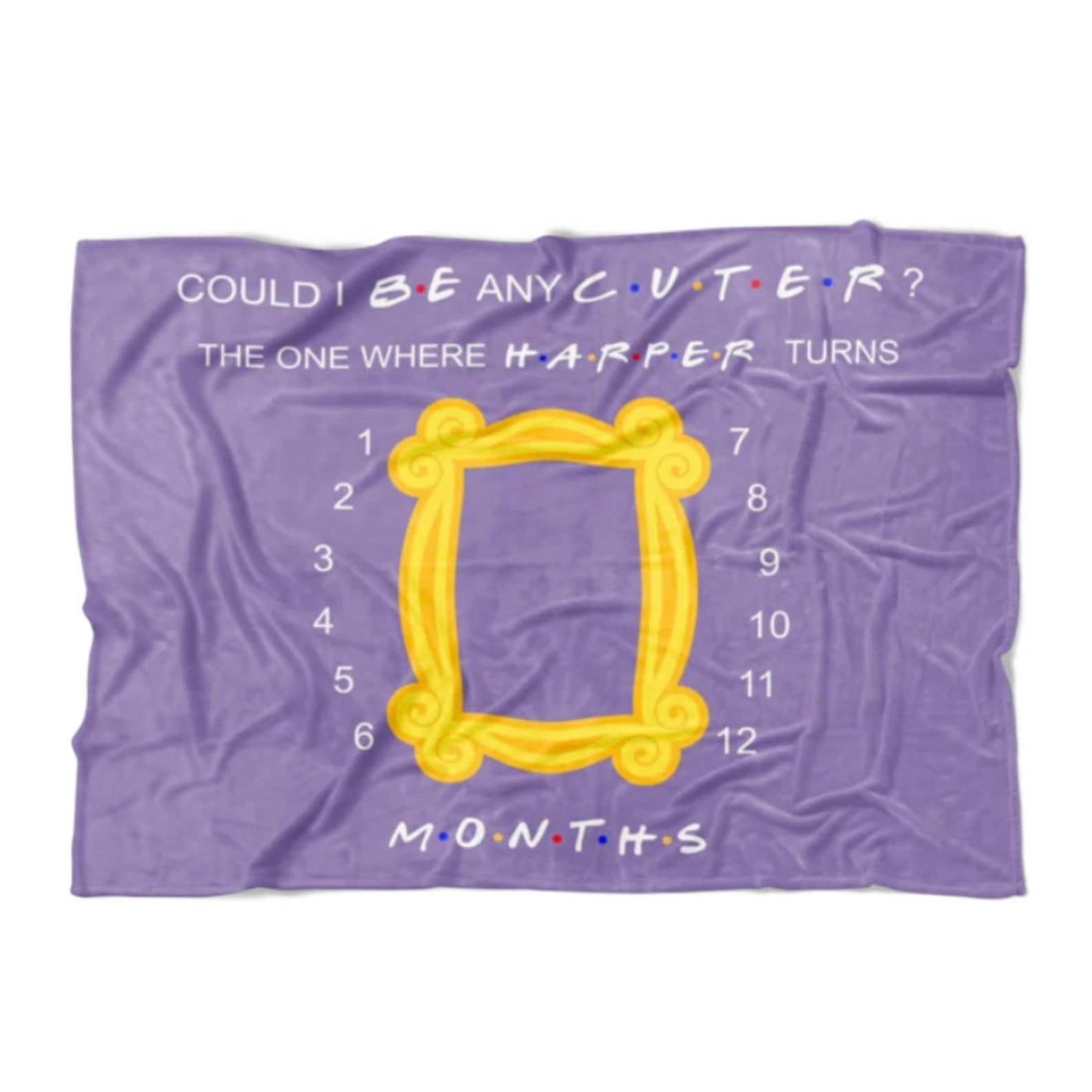 Friends Fleece Milestone Blanket Could I Be Any Cuter Pivot Etsy