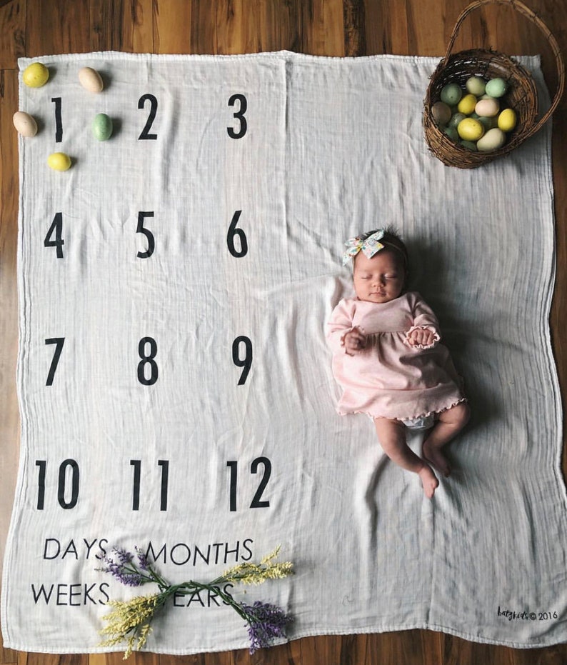 Years Age Milestone Blanket Days Weeks Months and Years Boy Etsy