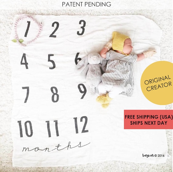 etsy baby milestone blanket