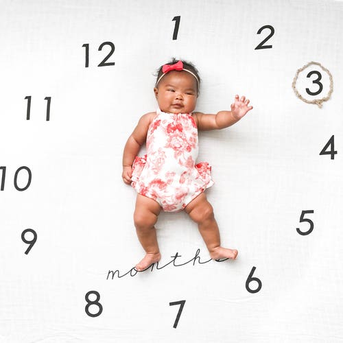 Sun Milestone Blanket Simple Age Blanket Baby Shower Gift Etsy