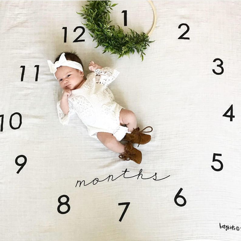 Baby Circlemonthly Milestone Blanket™ / Swaddle Blanket / Etsy