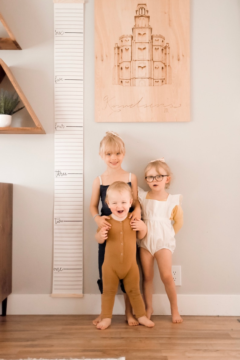 Written Canvas Growth Ruler Canvas Height Measurement Gift Etsy