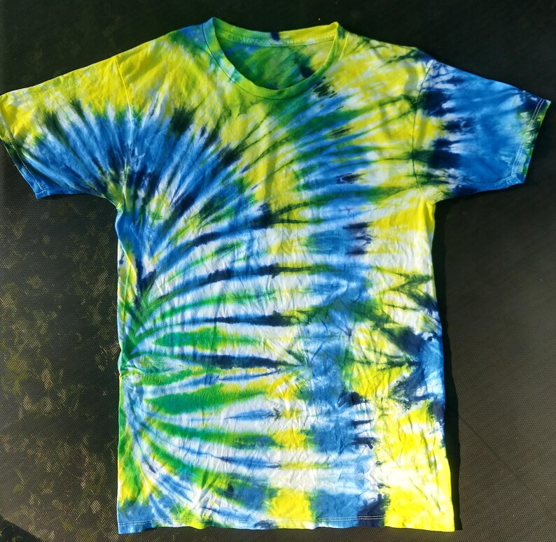 Yellow Green Blue Youth XL 18-20 Tie Dye 100% Cotton BOHO | Etsy