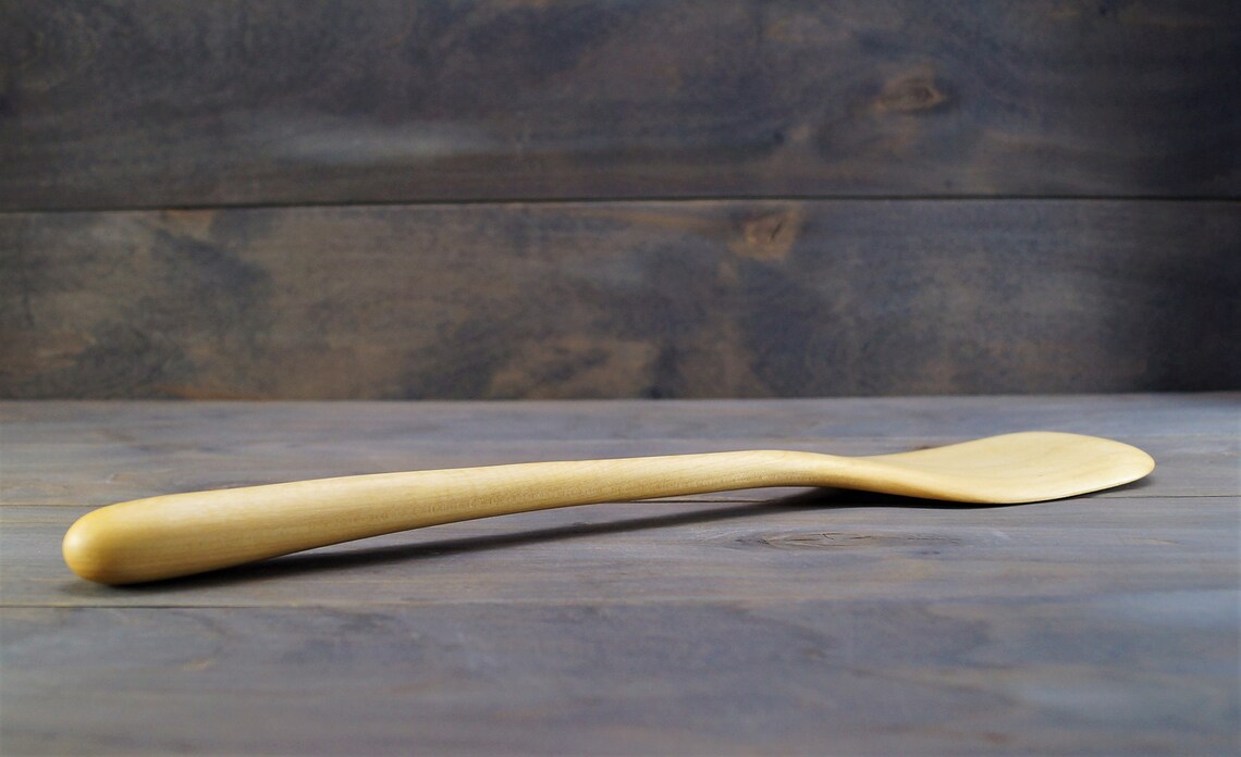 Kitchen Wooden Spatula From Maple, Wooden Spoon, Cooking Spatula, Hand