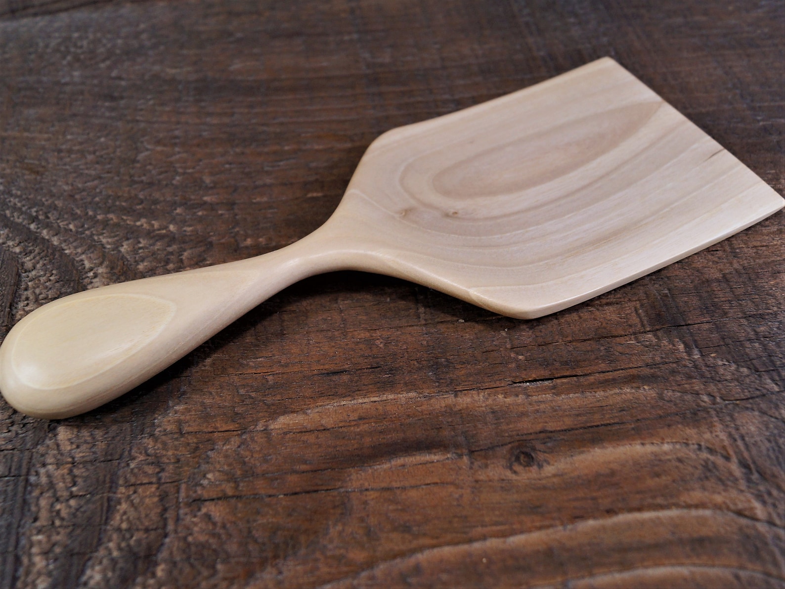 Short baking spatula from walnut Cooking spatula Carved Etsy