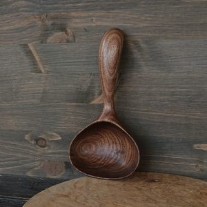 Einzigartige Küchen Schaufel Holz Schaufel Hand geschnitzt aus Walnuss Holz Getreide Schaufel Mehl Schaufel Große Schaufel