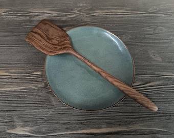 Handmade cooking spatula from walnut wood Wooden kitchen spatula