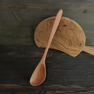 Original cooking spoon made from beech wood  Universal kitchen wooden spoon Stirring spoon