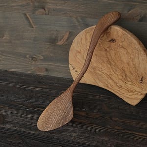 Original handcrafted walnut wood spatula stirrer | Unique design