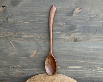 Handmade cooking and serving spoon Universal walnut wood kitchen spoon