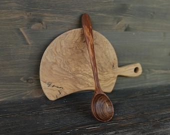 Hand Carved Walnut Wood Scoop Mini Ladle Serving Spoon