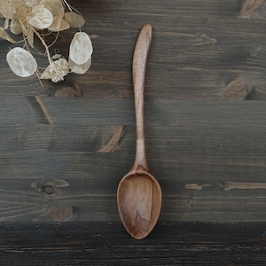 Handcrafted walnut wood stirring and serving spoon Universal cooking spoon