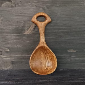 Hand-carved spalted beech wood scoop Kitchen scoop Grain scoop Floor scoop