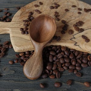 Handgefertigte Schaufel aus Walnussholz Kaffeeschaufel Zuckerschaufel Holzschaufel für Chef