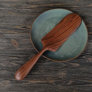 Handmade cooking spatula spurtle from walnut wood