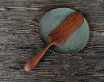 Handmade cooking spatula spurtle from walnut wood