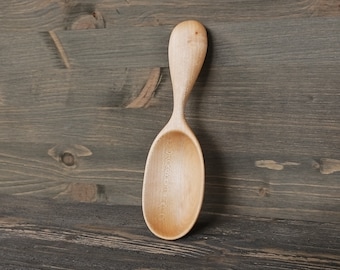 Hand Carved Maple Wood Kitchen Floor Grain Scoop