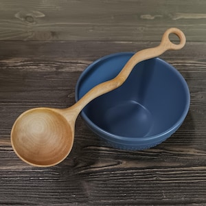 Artisan walnut wood scoop Unusual kitchen scoop Original mini ladle Unique wooden spoon Long wooden scoop Kitchen utensil Mini serving spoon