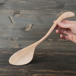 Original handcrafted maple wood spatula stirrer | Unique design