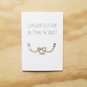 Felicidades por Atar el nudo / Tarjeta de felicitación hecha a mano / Tarjeta de boda hecha a mano / atar el nudo / tarjeta de felicitación / tarjeta de boda