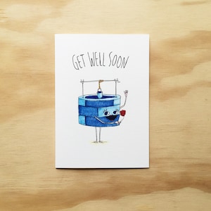 Get Well Soon | Carte de voeux fait main | espérons que vous êtes bien carte | Pensée de votre carte | obtenez bien carte | obtenir la meilleure carte | carte de malade