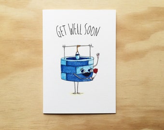 Get Well Soon | Handmade greeting card | hope you're well card | Thinking of you card | get well card | get better card | sick card