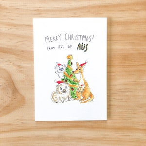 Frohe Weihnachten aus allen aus | lustige Weihnachtskarte | lustige Weihnachtskarte | lustige Weihnachtsgrußkarte | Weihnachtskarte | australische Weihnachten